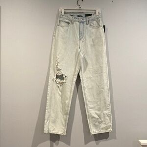 Light Washed Straight Distressed Jeans - Wild Fable - Size 4